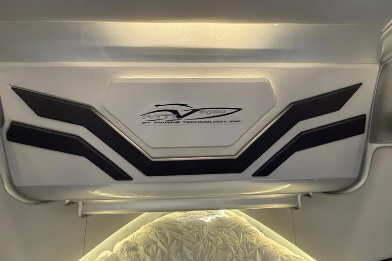 Slide: The Image of 2024 MTI 50v interior detail with sleek design and logo by Marine Technology Inc. - 53