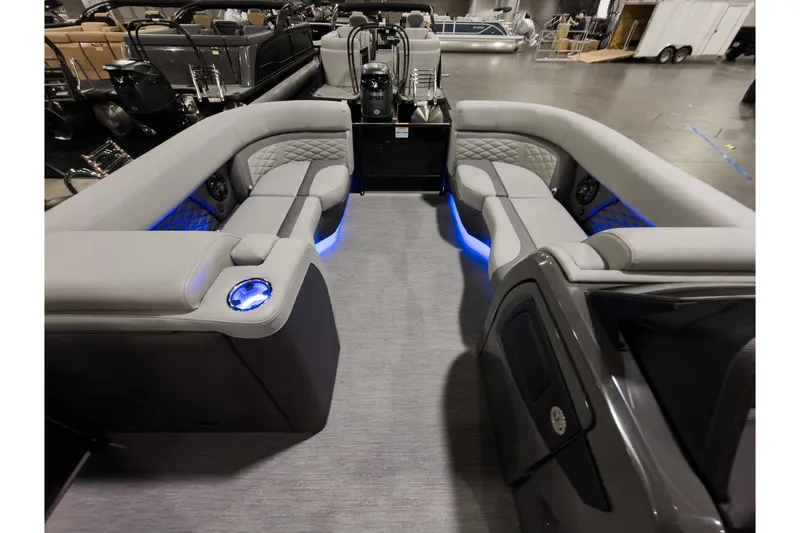Slide: The Image of Luxurious interior of 2026 Godfrey Monaco 235 Sun Deck boat with LED lighting. - 21