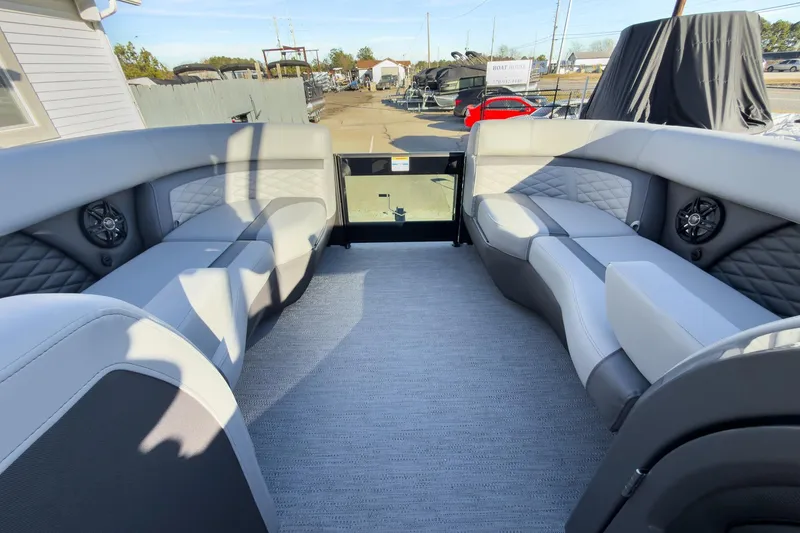 Slide: The Image of Interior of 2026 Godfrey Monaco 235 Sun Deck boat with luxurious seating. - 80