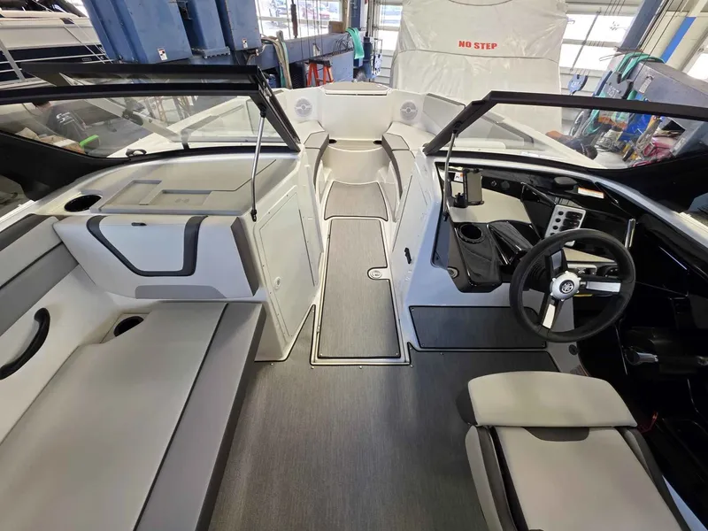 Slide: The Image of Interior of 2026 Yamaha AR220 boat with modern design. - 17