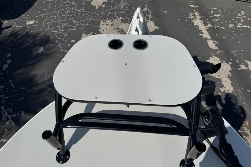 Slide: The Image of 2026 SCB R24 boat deck with rod holders and equipment mounts. - 37