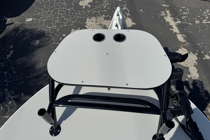 Slide: The Image of 2026 SCB R24 boat deck with rod holders and dual cup holders. - 38