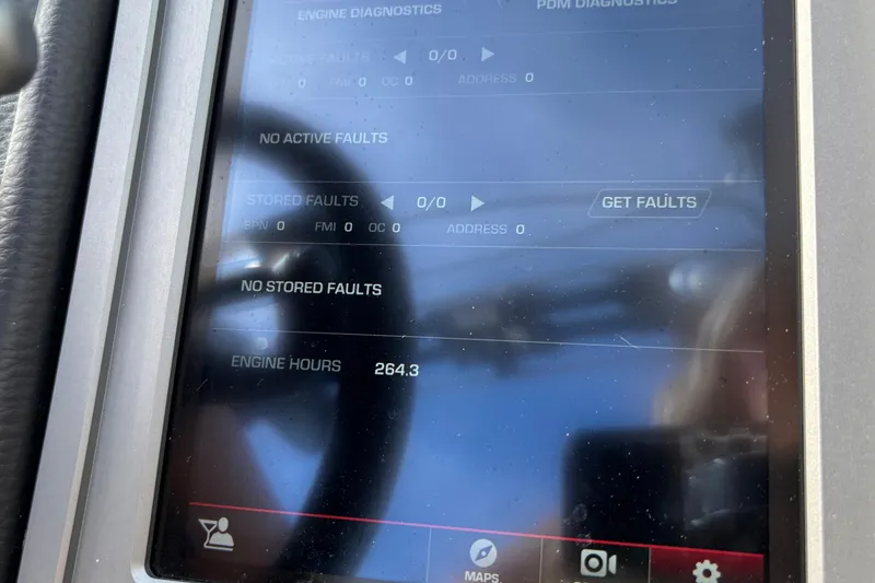 Slide: The Image of 2019 Supra SL 450 dashboard showing engine diagnostics and 264.3 engine hours. - 29