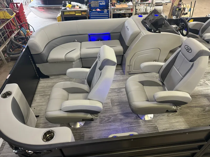 Slide: The Image of Bentley Pontoons Legacy 220 Navigator DL Quad Lounge 2026 - 2