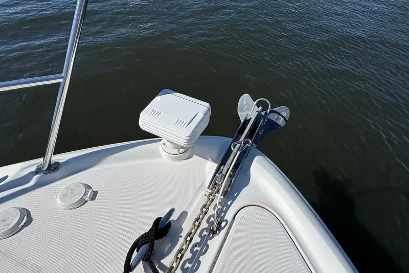 Slide: The Image of Bow of 2004 Sea Ray 360 Sundancer with anchor and marine equipment. - 17