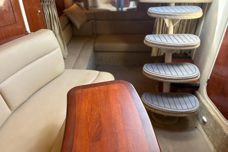Slide: The Image of Interior of 2007 Sea Ray 340 Sundancer with elegant seating and curved steps. - 20