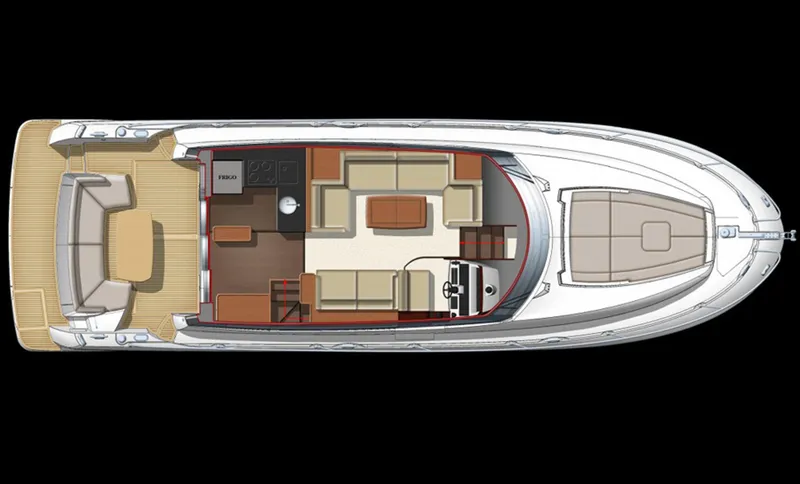 Slide: The Image of Manufacturer Provided Image: Top view of 2013 Prestige 500 S yacht interior layout. - 21