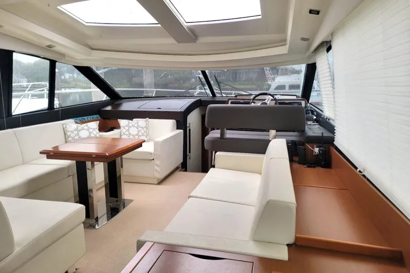 Slide: The Image of Luxurious interior of 2013 Prestige 500 S yacht with elegant seating and modern design. - 6
