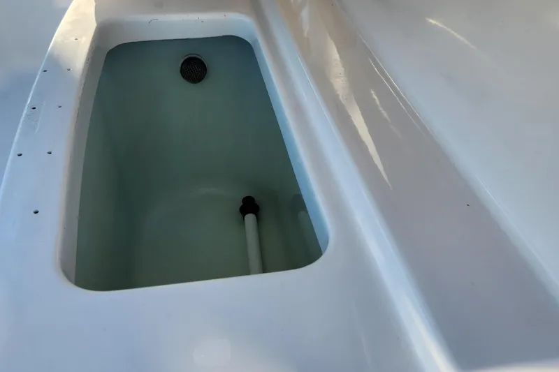 Slide: The Image of 2018 Sportsman Masters 247 Bay Boat livewell interior view. - 20