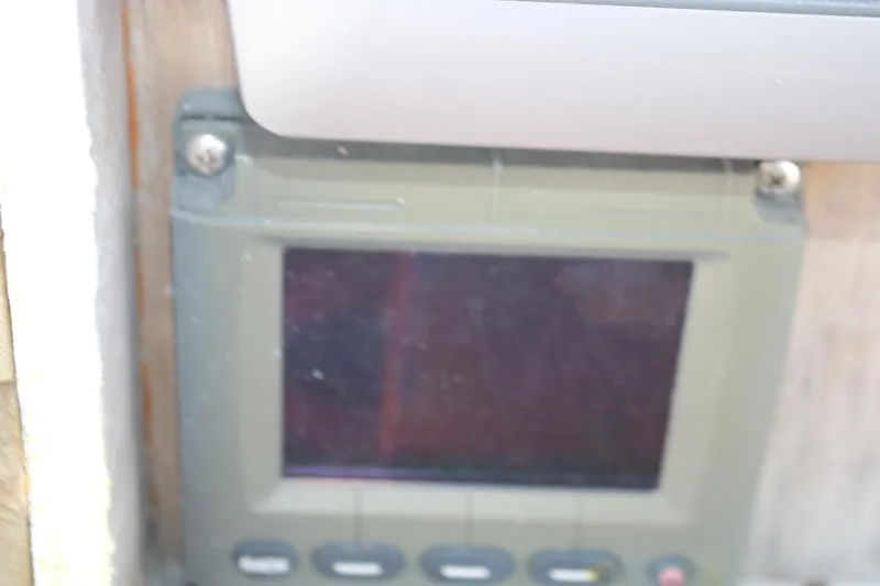 Slide: The Image of Blurred close-up of a control panel on a 1981 Hardin 45 Voyager. - 16