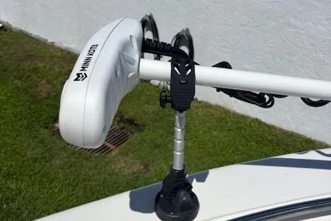 Slide: The Image of Minn Kota trolling motor mounted on 2018 Century 2600 Center Console boat. - 16