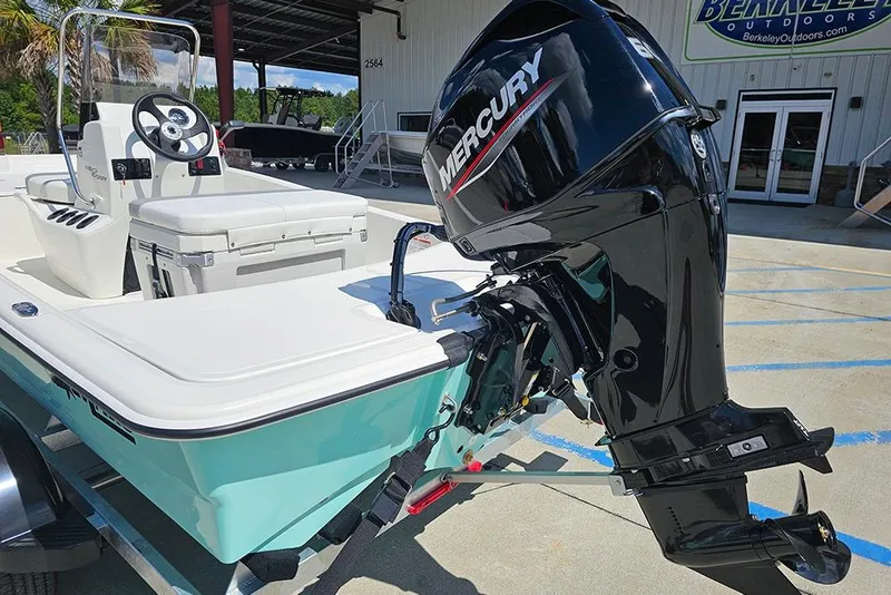 Slide: The Image of 2026 Mako Pro Skiff 15 CC with Mercury outboard motor at Berkeley Outdoors. - 9