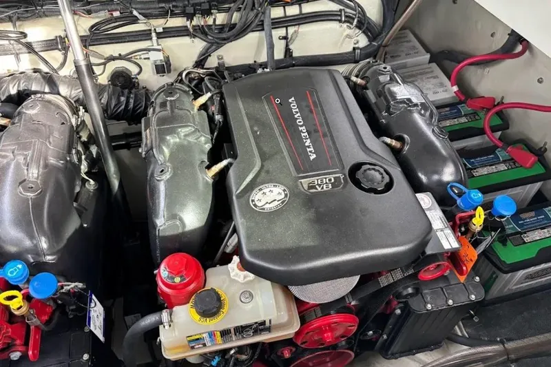 Slide: The Image of Engine compartment of a 2019 Cobalt A36 with Volvo Penta 380 V8 engine. - 18