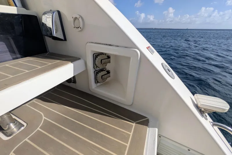 Slide: The Image of Leopard 42 yacht deck detail with ocean view, 2023 model. - 30