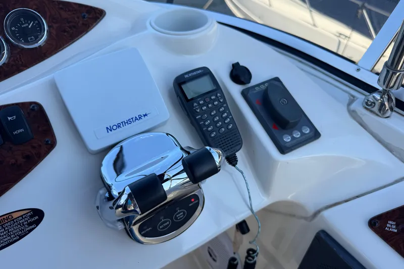 Slide: The Image of Control panel of a 2008 Meridian 391 Sedan boat with Northstar equipment. - 23