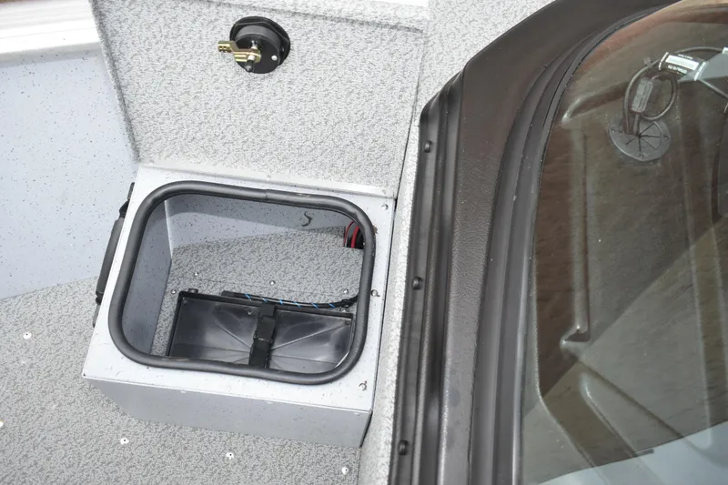 Slide: The Image of 2024 Lund 1875 Alaskan Sport boat interior storage compartment detail. - 20