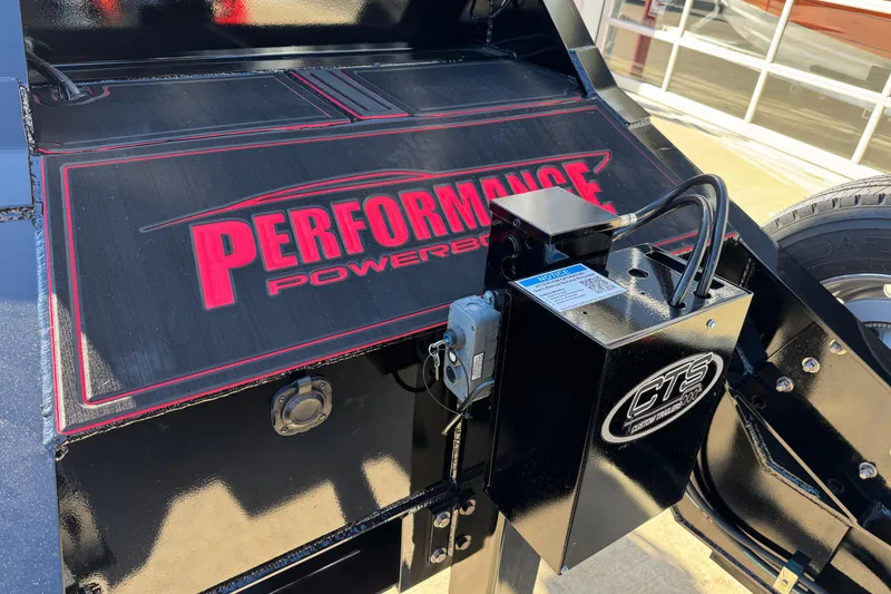 Slide: The Image of 2025 Performance Powerboats P420 trailer with CTS Custom Trailers equipment. - 31