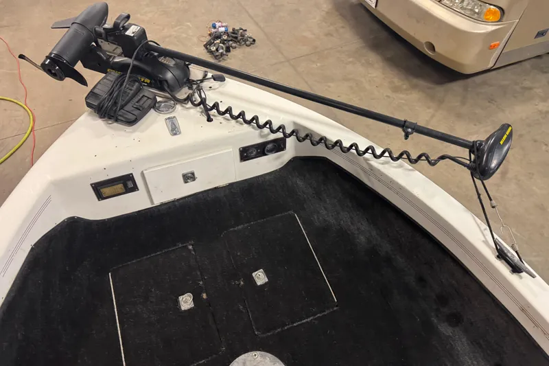 Slide: The Image of 1993 Yar-Craft 1890 CRS boat with trolling motor on deck. - 16