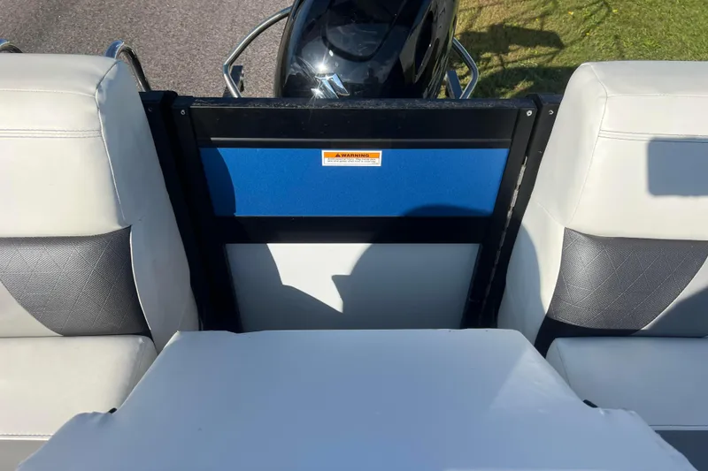 Slide: The Image of Interior of 2022 Viaggio Diamante Q boat with white and black seating. - 46