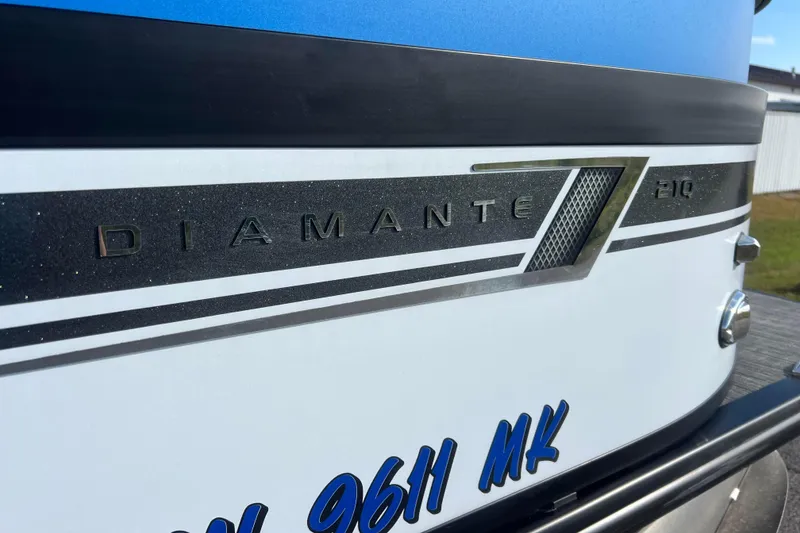 Slide: The Image of 2022 Viaggio Diamante Q boat with sleek design and bold lettering. - 53