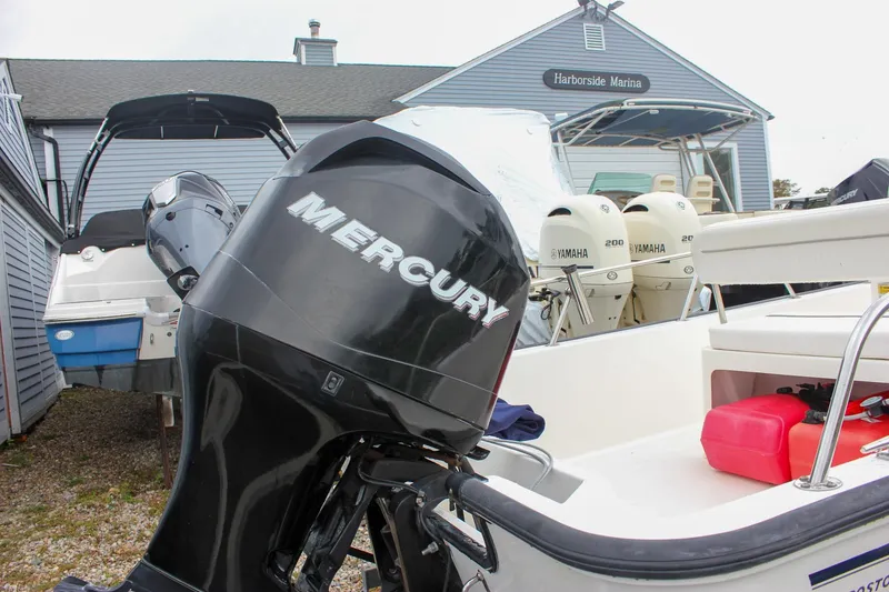 Slide: The Image of 2007 Boston Whaler 170 Montauk with Mercury engine at Harborside Marina. - 7