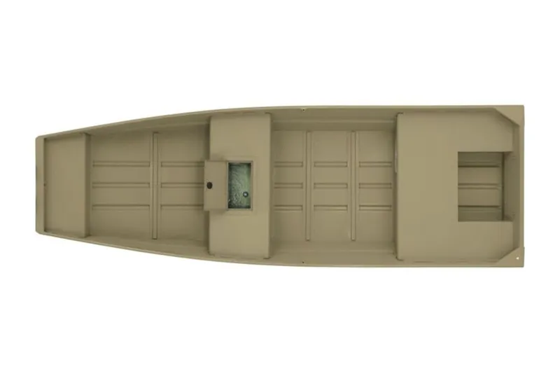 Slide: The Image of 2026 Tracker Grizzly 15 Jon boat, top view, showcasing spacious interior layout. - 4