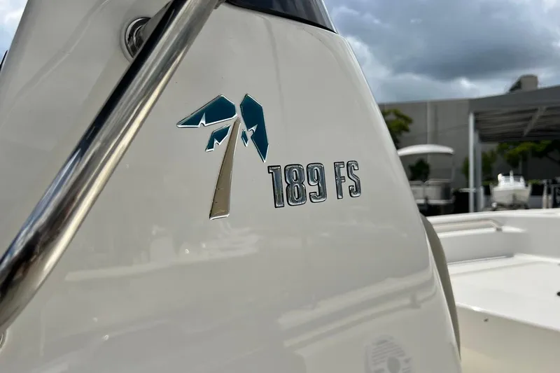 Slide: The Image of Close-up of 2026 Key West 189 FS boat logo and railing. - 29