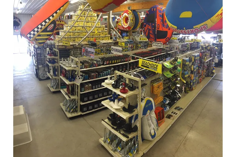 Slide: The Image of Boat accessories store with inflatables, marine supplies, and Seachoice products. - 7