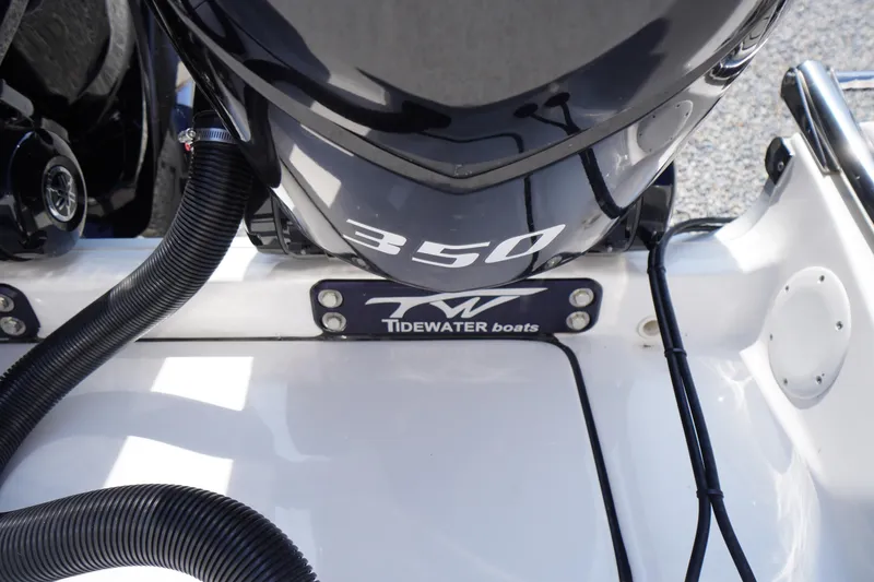 Slide: The Image of 2026 Tidewater 302 CC Adventure boat engine detail with 350 horsepower. - 80