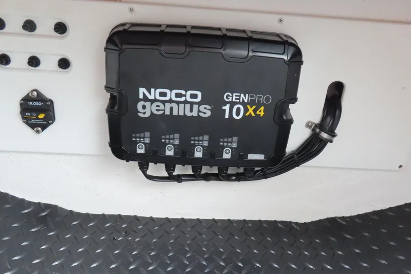 Slide: The Image of NOCO Genius GENPRO 10X4 charger in 2026 Sunsation 32CCX boat. - 9