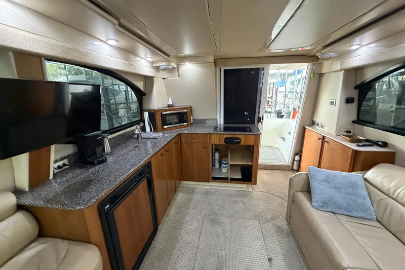 Slide: The Image of Luxurious interior of 2004 Meridian 341 Sedan yacht with modern amenities. - 29