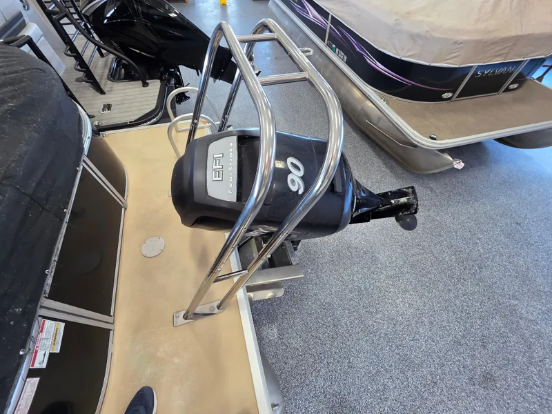 Slide: The Image of 2012 Sylvan 8524 Mirage LZ with EFI 90 HP outboard motor. - 9