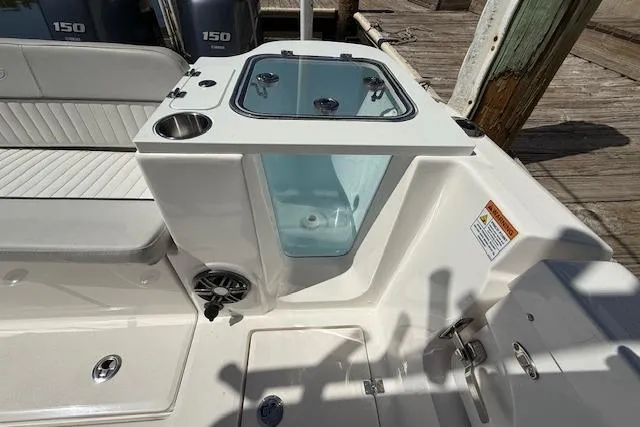 Slide: The Image of 2023 Sea Fox 268 Commander boat interior with seating and livewell. - 13