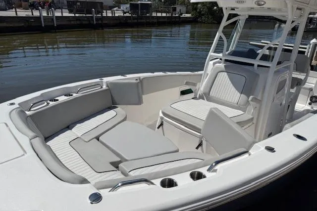 Slide: The Image of 2023 Sea Fox 268 Commander boat with spacious seating and sleek design. - 29