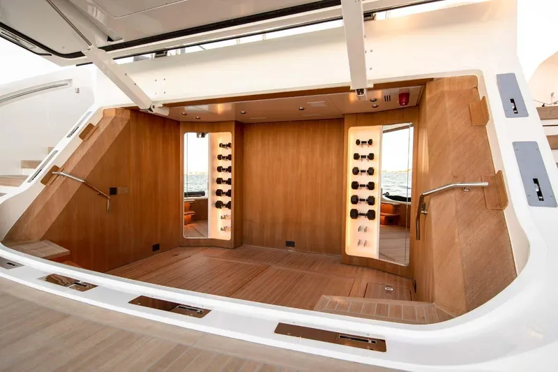 Slide: The Image of Luxurious interior of 2023 Canados Expedition Yacht with wooden finishes and modern design. - 38