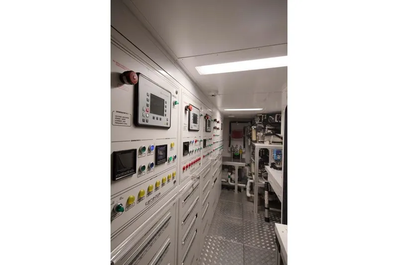 Slide: The Image of Control room of 2023 Canados Expedition Yacht with advanced panels and equipment. - 40