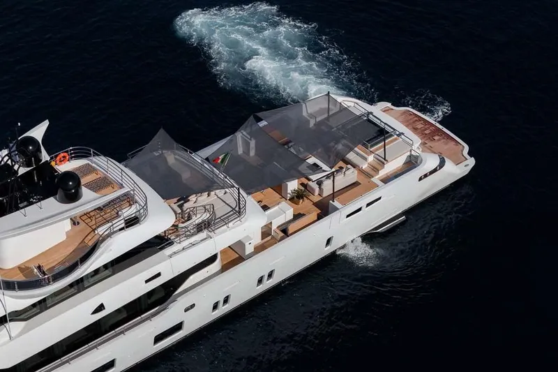 Slide: The Image of 2023 Canados Expedition Yacht cruising on open water, showcasing luxurious deck design. - 45