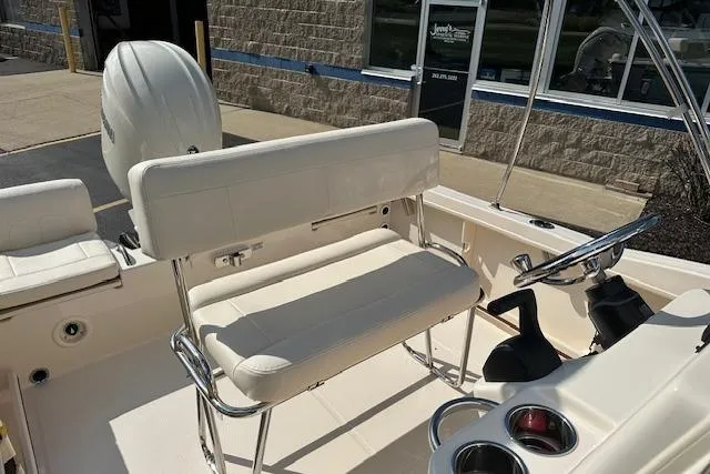 Slide: The Image of 2026 Grady-White Fisherman 180 boat interior with seating and steering console. - 22