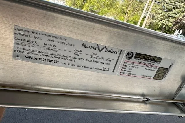 Slide: The Image of Trailer label showing specifications and VIN for a Phoenix Trailers LLC, 2025 model. - 30