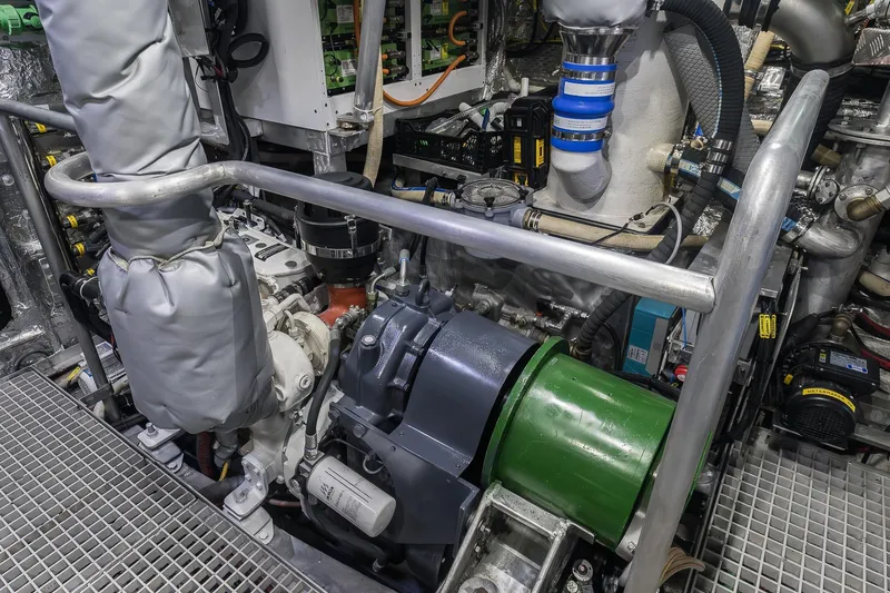 Slide: The Image of Engine room of 2023 Naval Yachts XPM 78, showcasing advanced machinery and components. - 31