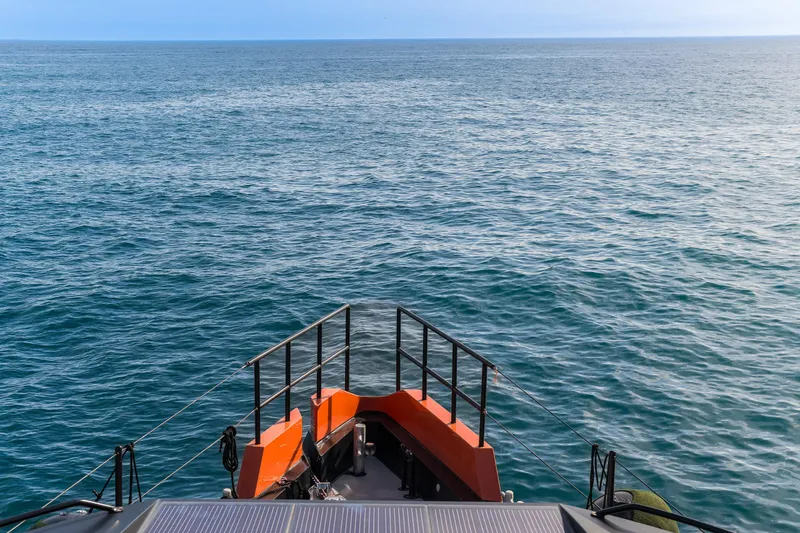 Slide: The Image of Bow view of 2023 Naval Yachts XPM 78 on open sea. - 26