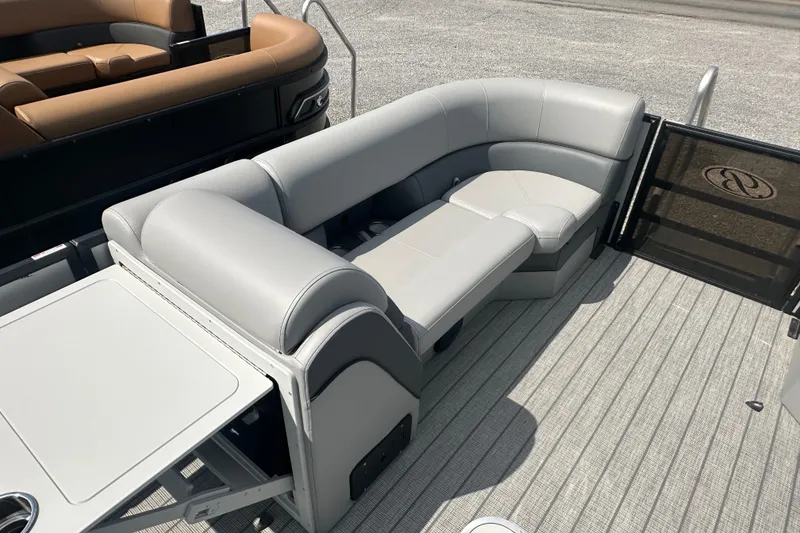 Slide: The Image of 2025 Bentley Pontoons 223 Elite Swingback with luxurious seating and modern design. - 8
