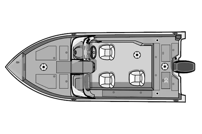 Slide: The Image of Manufacturer Provided Image: Top view of 2024 Starcraft Delta 188 DC Pro boat layout. - 27