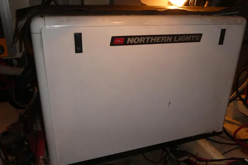 Slide: The Image of Northern Lights generator in 1979 Hiptimco 40' Trawler engine room. - 37