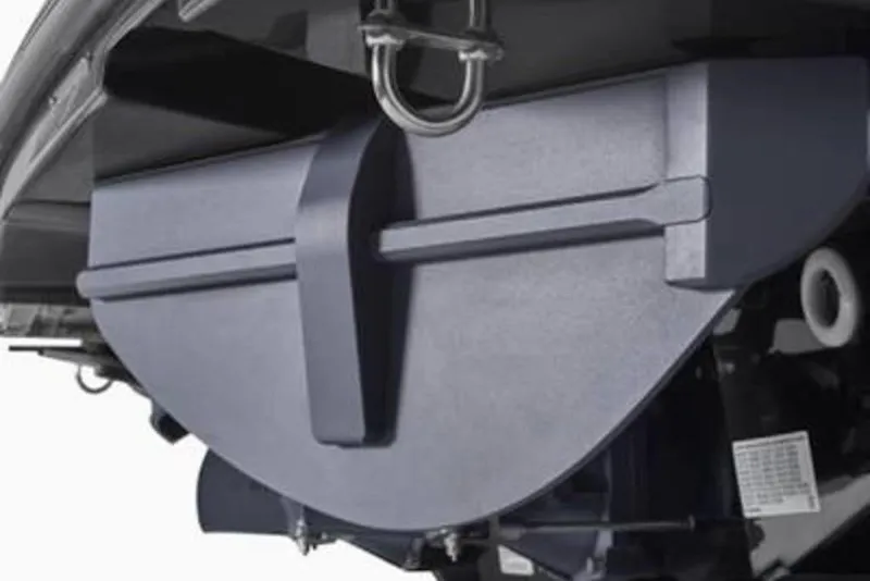 Slide: The Image of Close-up of 2026 Yamaha Boats 255XD hull detail, showcasing sleek design and craftsmanship. - 6