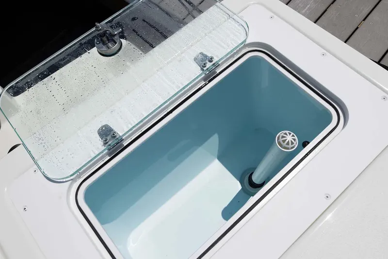 Slide: The Image of Manufacturer Provided Image: Open storage compartment on 2023 Parker 2820 XLD Sport Cabin boat. - 21