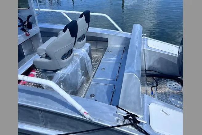 Slide: The Image of Modern 2025 Gospel Boat Landing Craft with dual seats and sleek aluminum design. - 4