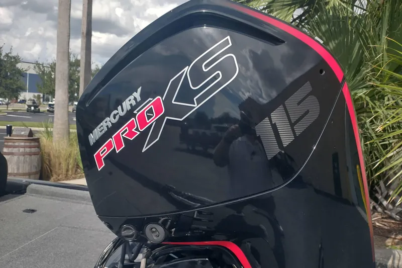 Slide: The Image of Mercury Pro XS 115 engine on 2023 Tracker Pro Team 190 TX boat. - 8