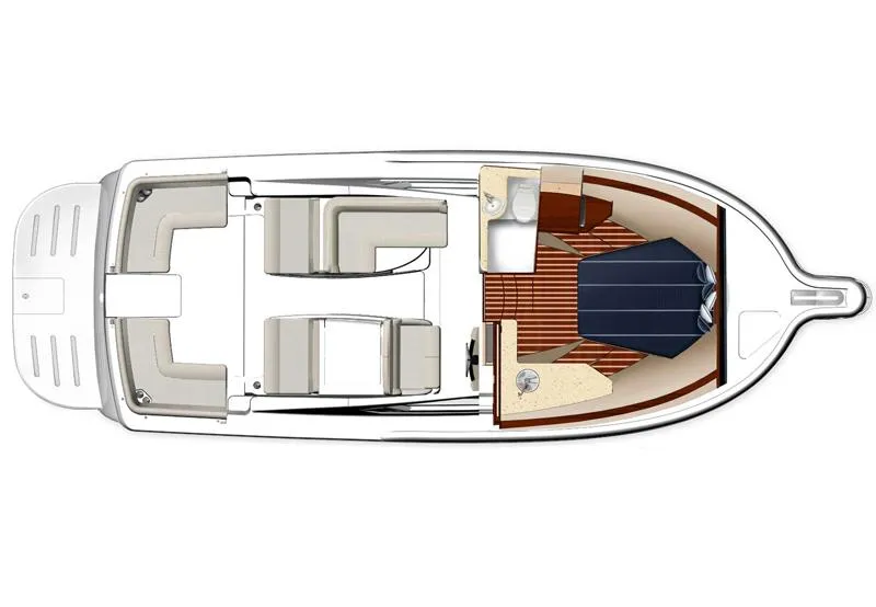 Slide: The Image of Manufacturer Provided Image: Top view layout of 2012 Tiara Yachts 3100 Coronet, showcasing interior and deck design. - 10