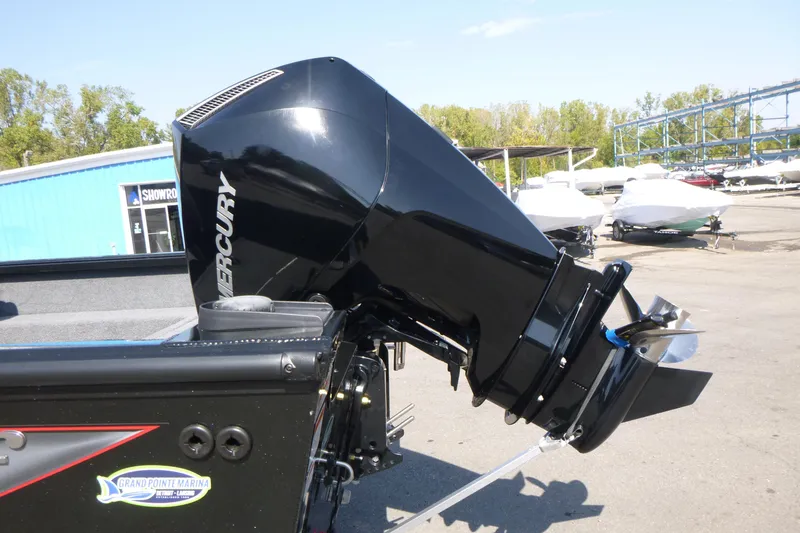 Slide: The Image of 2022 Ranger VS1882SC Angler boat with Mercury outboard motor at marina. - 13